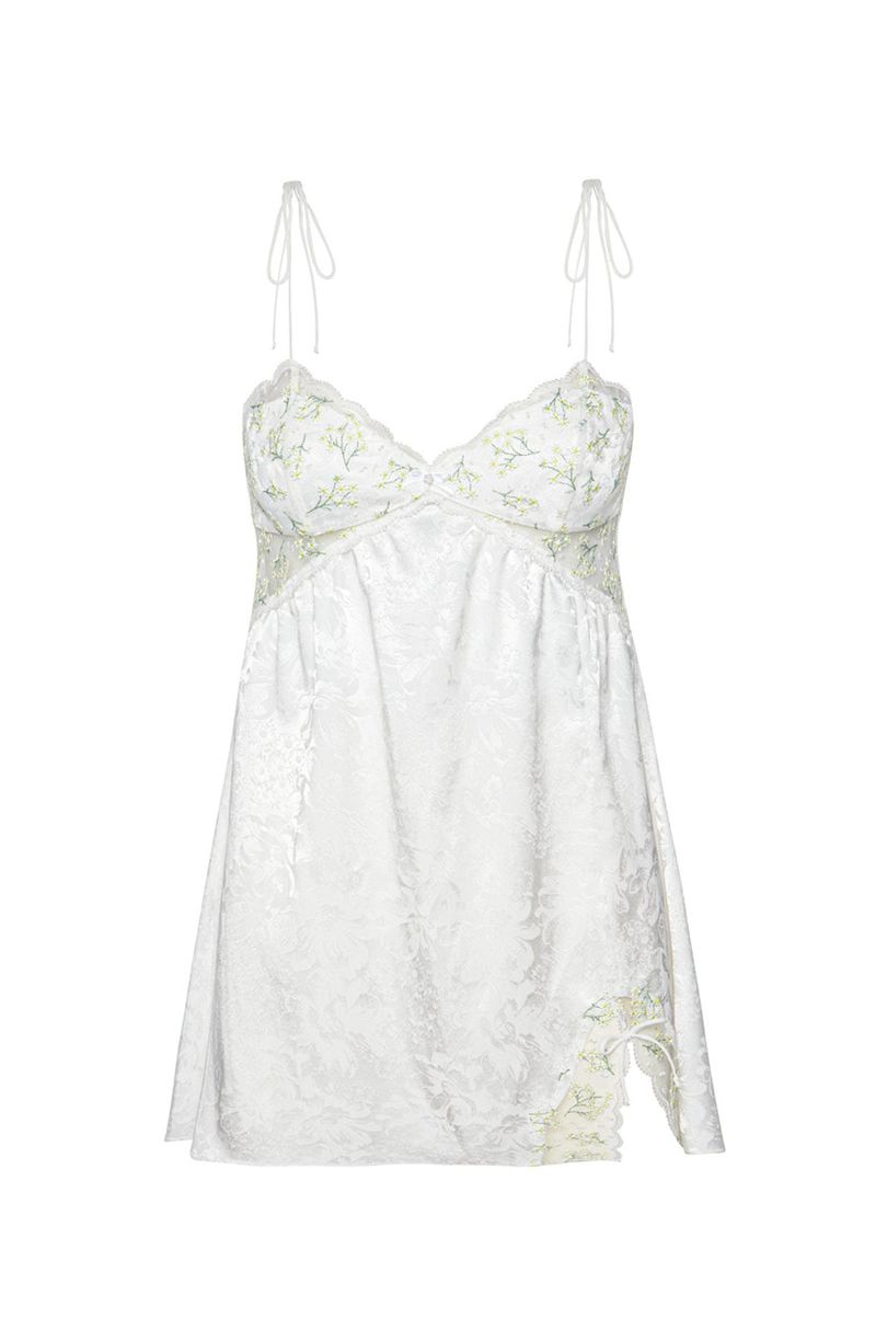 White For Love & Lemons Babys Breath Slip Dress | US-ALTB51603