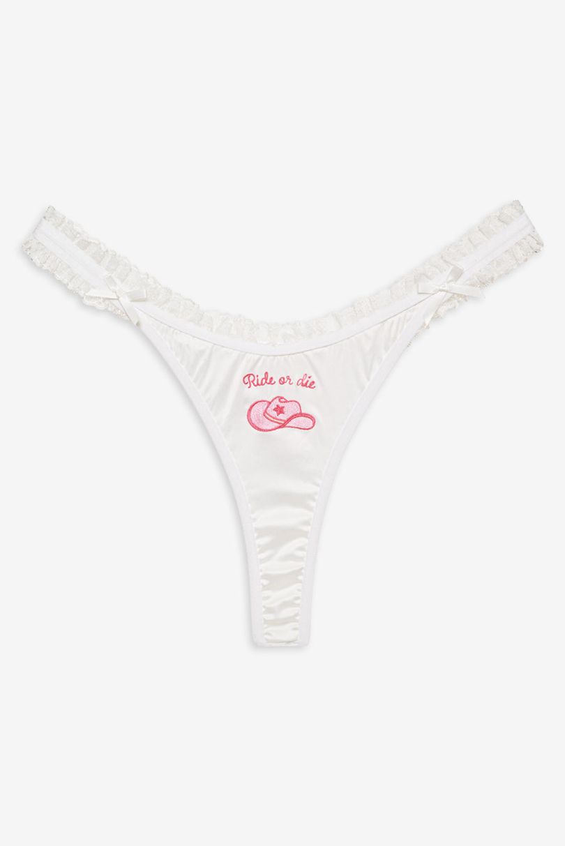 White For Love & Lemons Bachelorette Pack Thong | US-LHNB29085