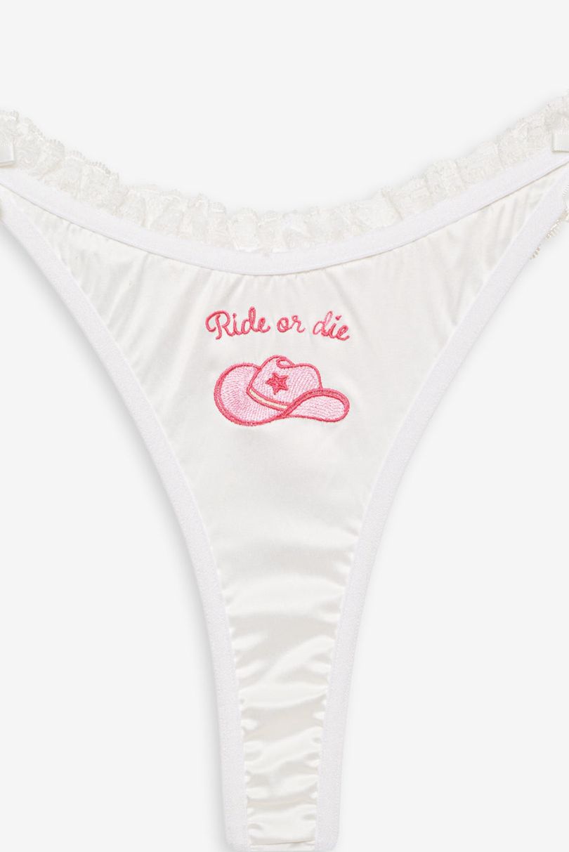 White For Love & Lemons Bachelorette Pack Thong | US-LHNB29085