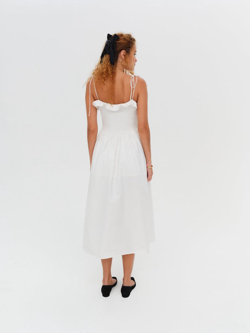 White For Love & Lemons Bethany Midi Dress | US-NDOE6591