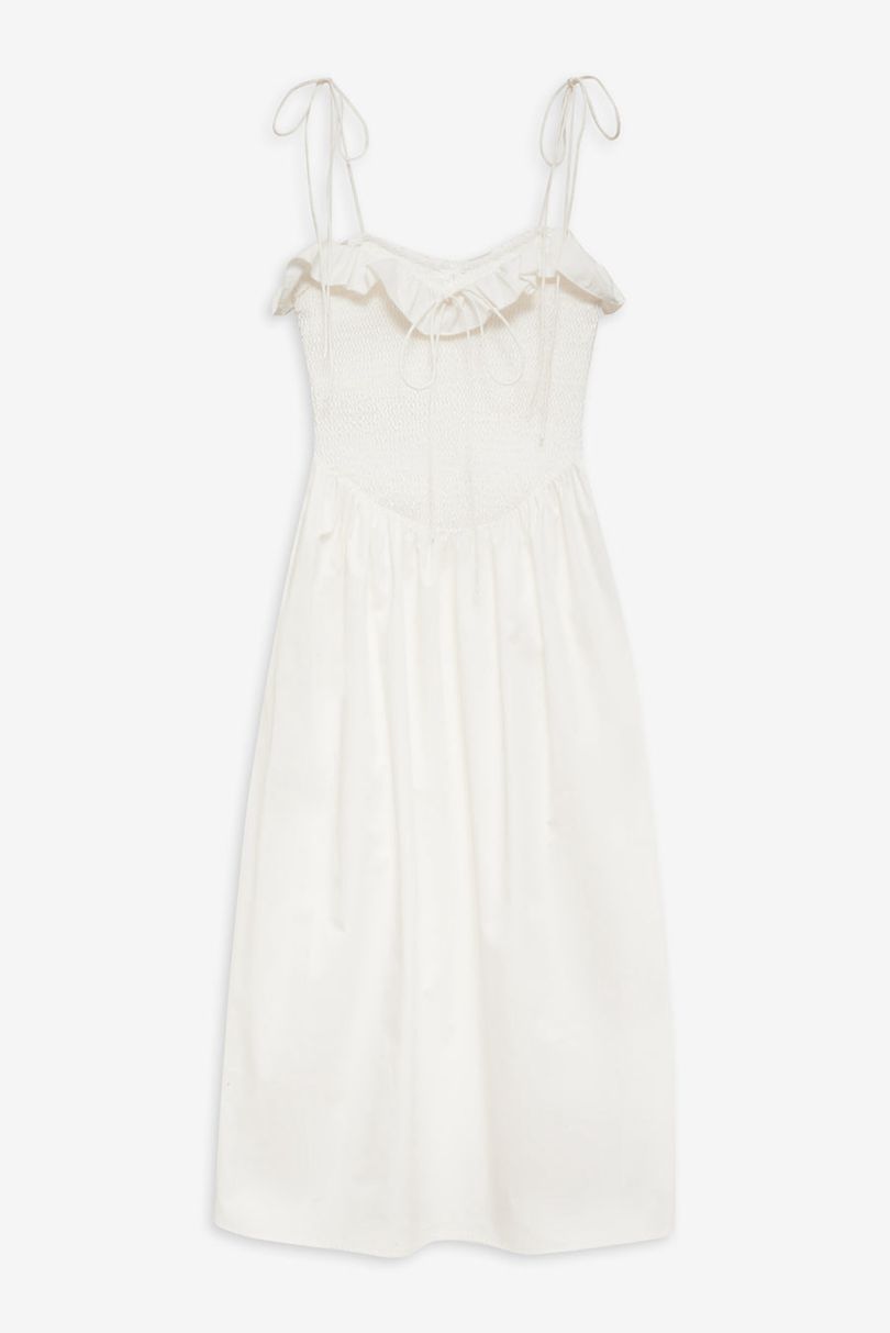 White For Love & Lemons Bethany Midi Dress | US-NDOE6591