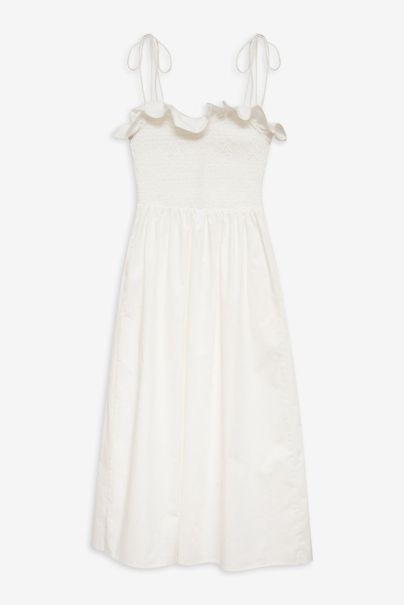 White For Love & Lemons Bethany Midi Dress | US-NDOE6591