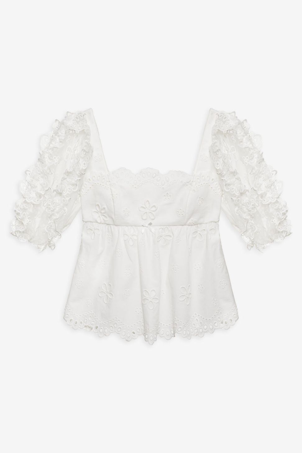 White For Love & Lemons Daisy Eyelet Top | US-APCH35981