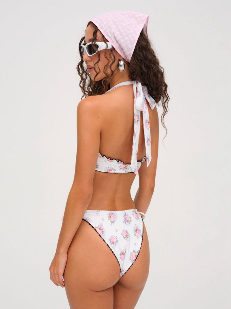 White For Love & Lemons Doily Bikini Bottom | US-KBEZ45129