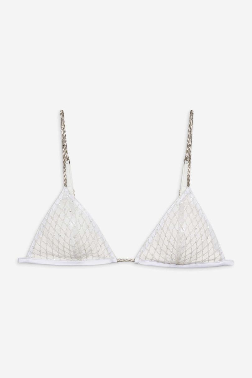 White For Love & Lemons Glitter Bralette | US-FDKC9187