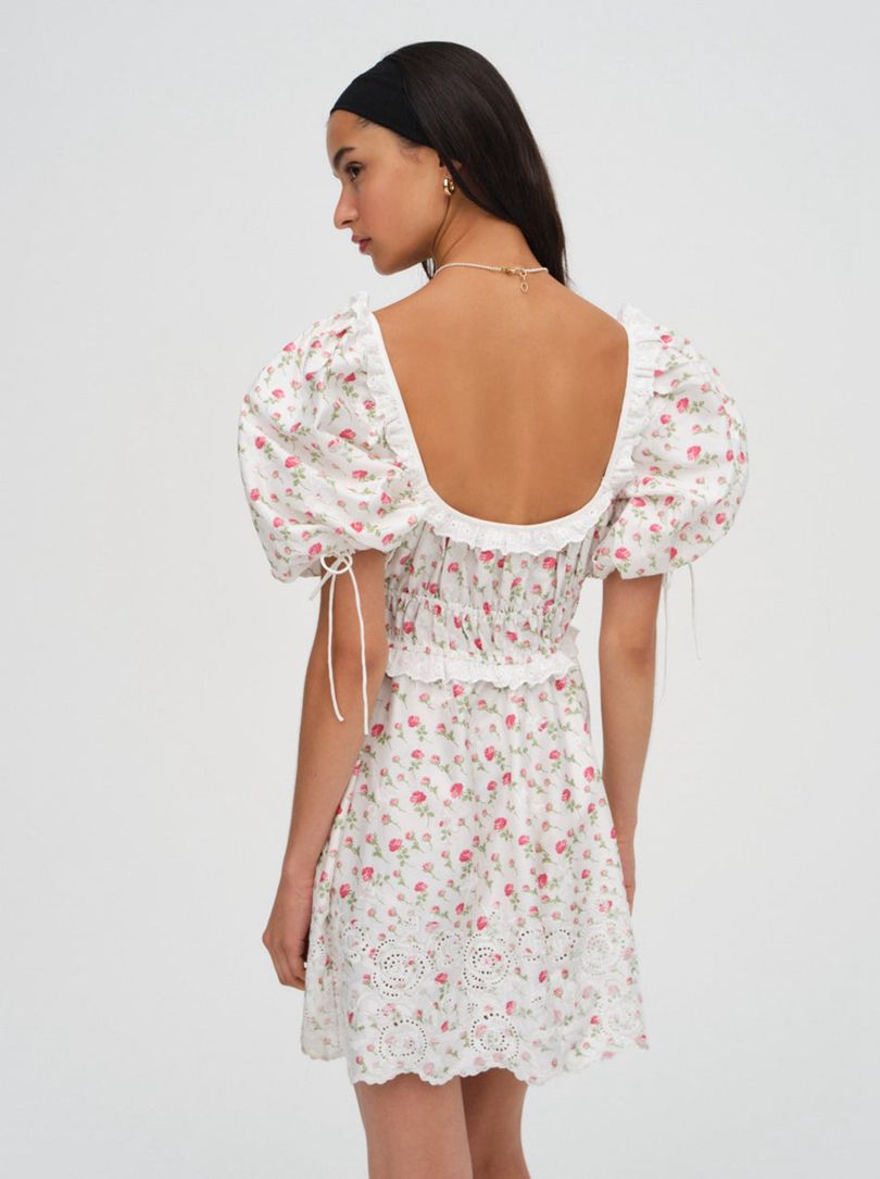 White For Love & Lemons Jackson Mini Dress | US-HMLB61508