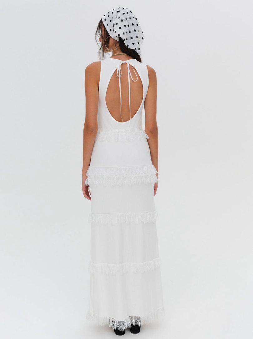 White For Love & Lemons Joan Maxi Dress | US-OIMD31506