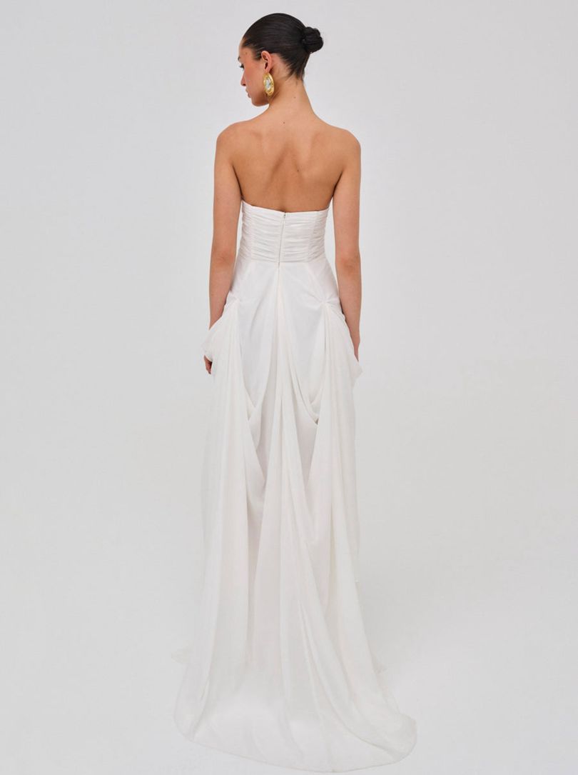 White For Love & Lemons June Maxi Dress | US-NXHD57384