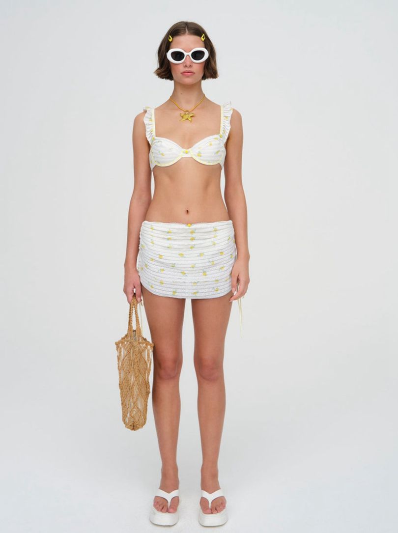 White For Love & Lemons Linia Swim Skirt | US-HAOL91425