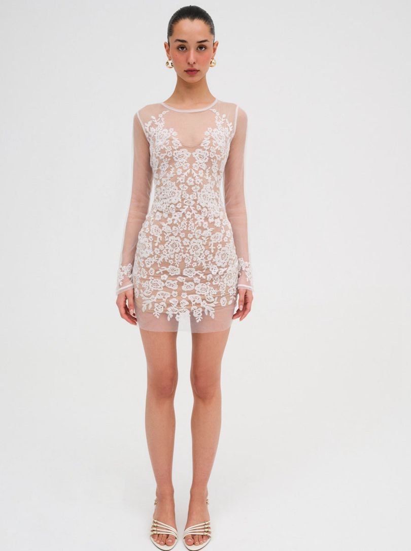 White For Love & Lemons Luau Mini Dress | US-DVIS58601