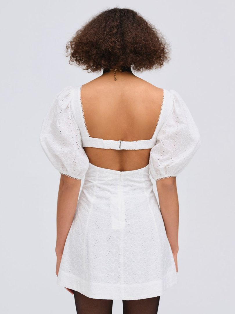 White For Love & Lemons Marseille Mini Dress | US-SBCO81650