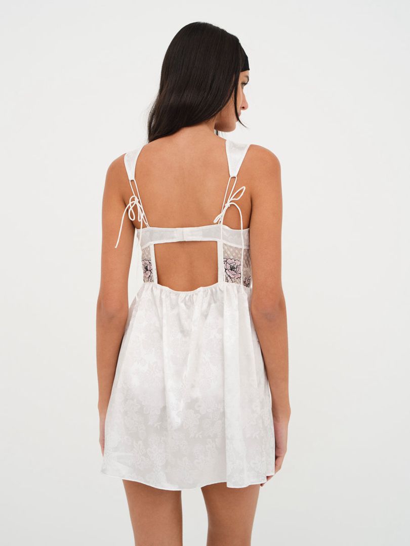 White For Love & Lemons Matilda Slip Dress | US-JXFM72845