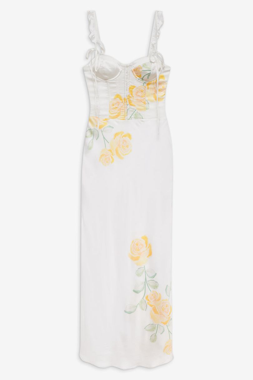 White For Love & Lemons Millie Maxi Dress | US-QJDN23497