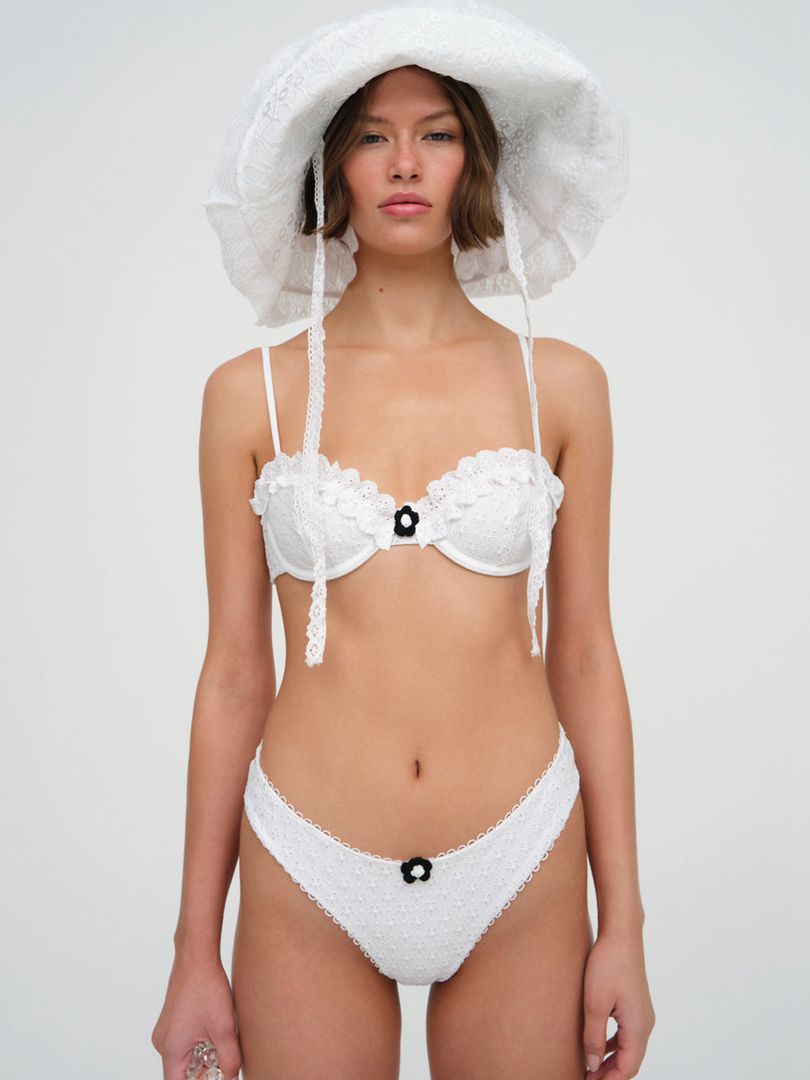 White For Love & Lemons Nakia Underwire Bikini Top | US-WIRA92578