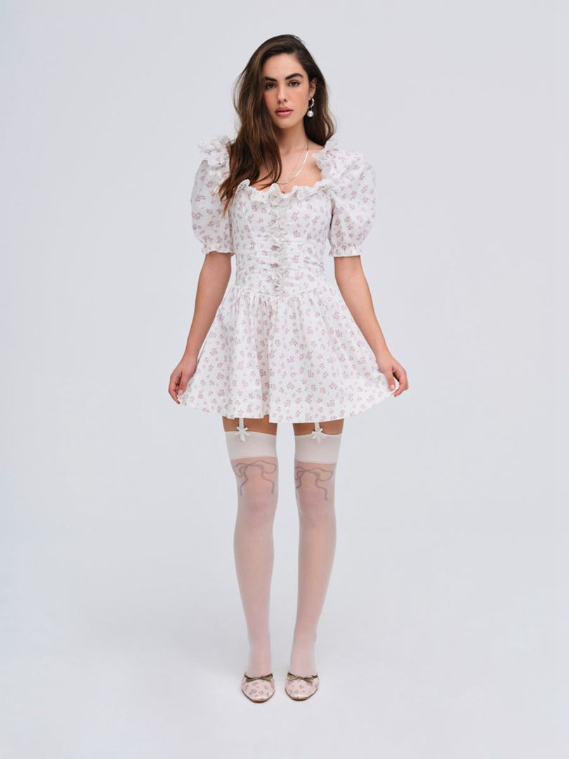 White For Love & Lemons Noam Mini Dress | US-KENZ34715