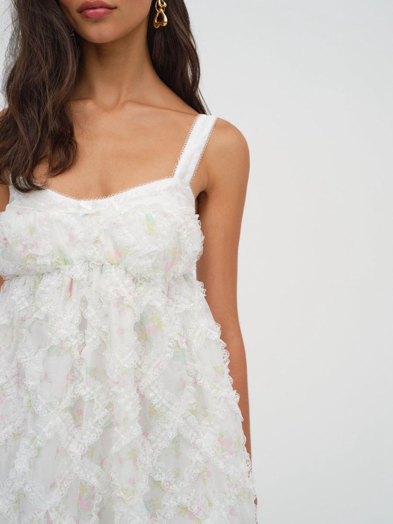 White For Love & Lemons Nova Mini Dress | US-ESAO85143