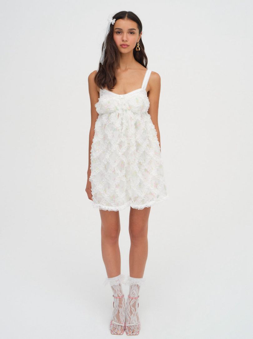 White For Love & Lemons Nova Mini Dress | US-ESAO85143