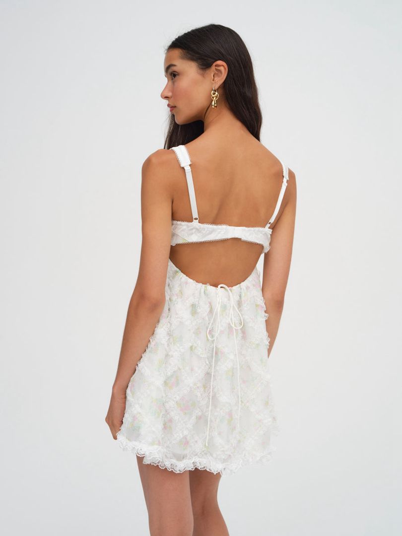 White For Love & Lemons Nova Mini Dress | US-ESAO85143