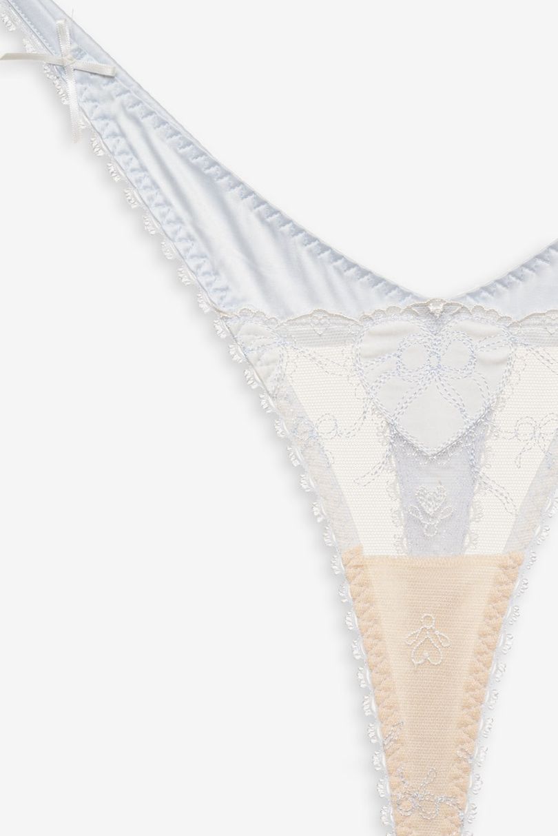 White For Love & Lemons Pure Heart Thong | US-RWZF36571