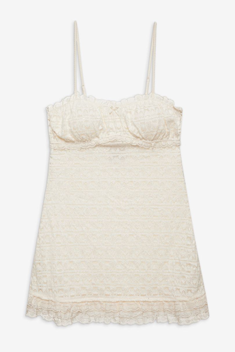 White For Love & Lemons Reba Slip Dress | US-RYNS21846