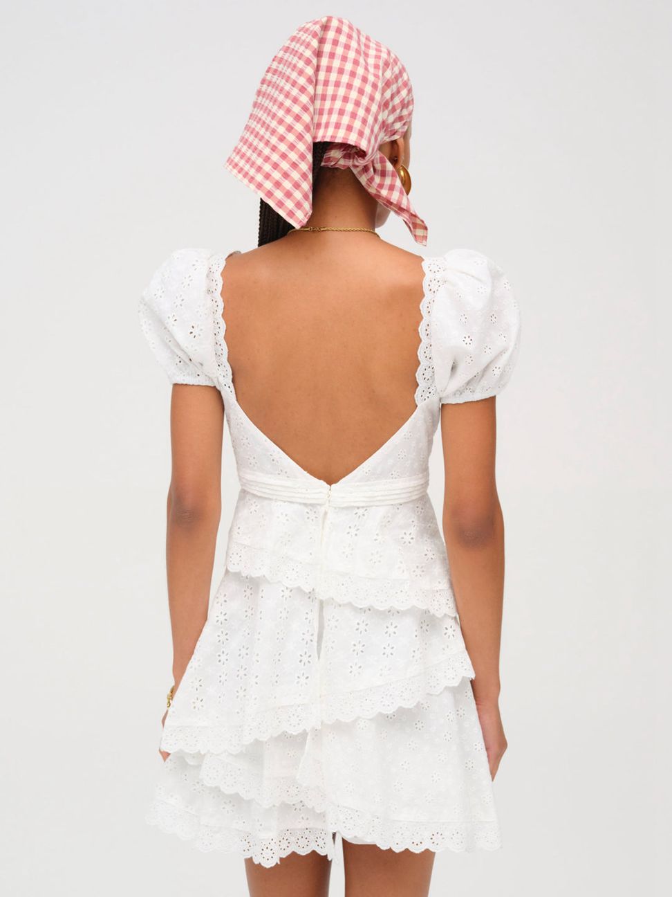 White For Love & Lemons Rosalyn Mini Dress | US-EYFP54736