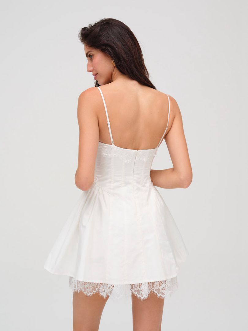 White For Love & Lemons Shae Mini Dress | US-JDEG26845