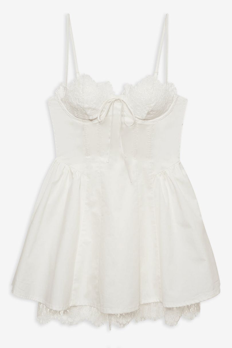 White For Love & Lemons Shae Mini Dress | US-JDEG26845