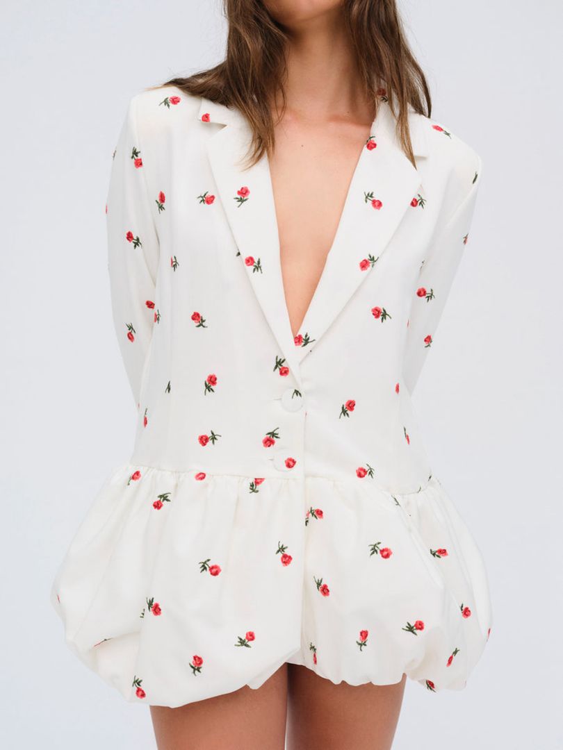 White For Love & Lemons Talia Blazer Mini Dress | US-JBAC54963