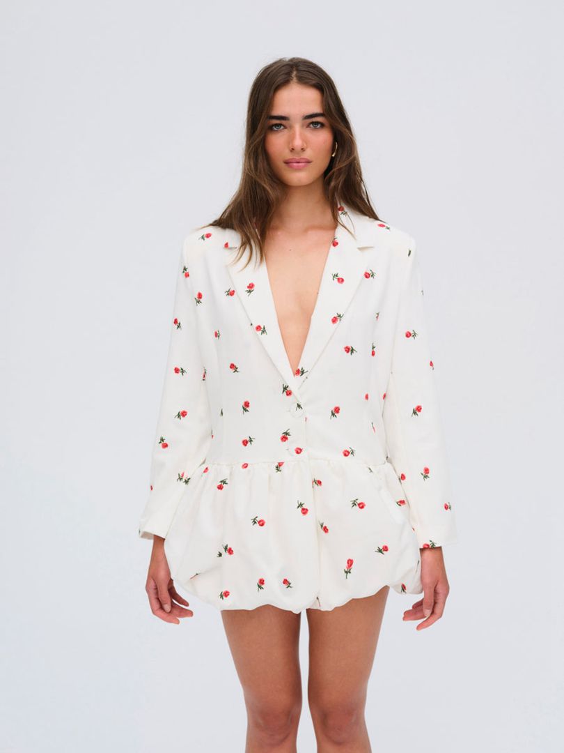 White For Love & Lemons Talia Blazer Mini Dress | US-JBAC54963