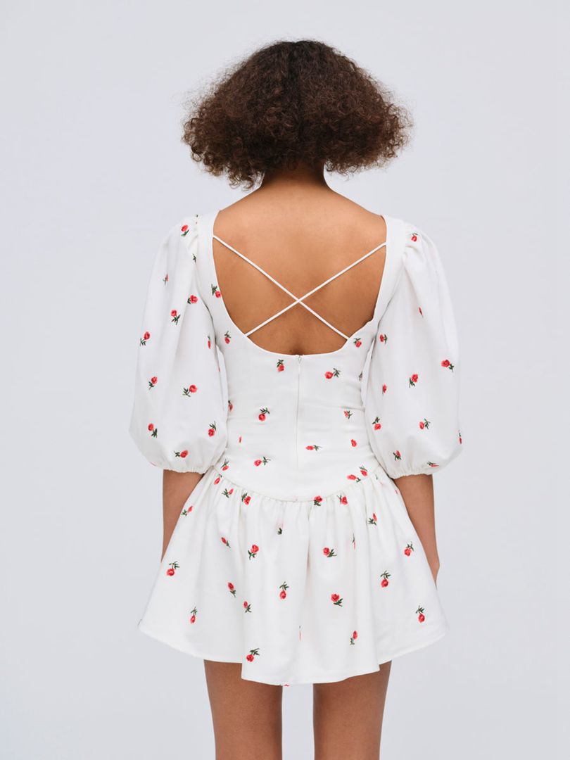 White For Love & Lemons Talia Mini Dress | US-ODKI6843