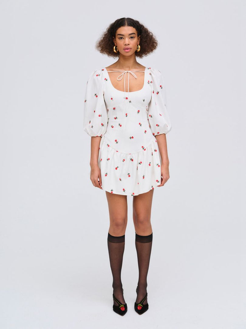 White For Love & Lemons Talia Mini Dress | US-ODKI6843