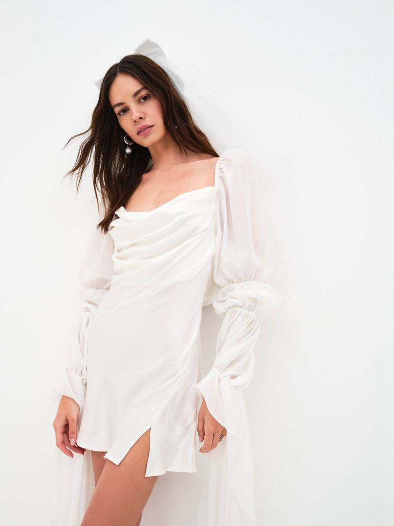 White For Love & Lemons Willow Mini Dress | US-JEAM27458