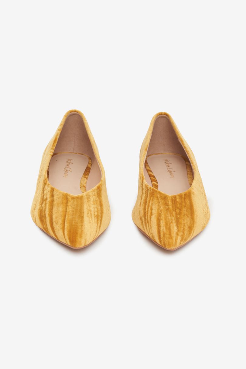 Yellow For Love & Lemons Lena Heeled Flats | US-HCFN2137