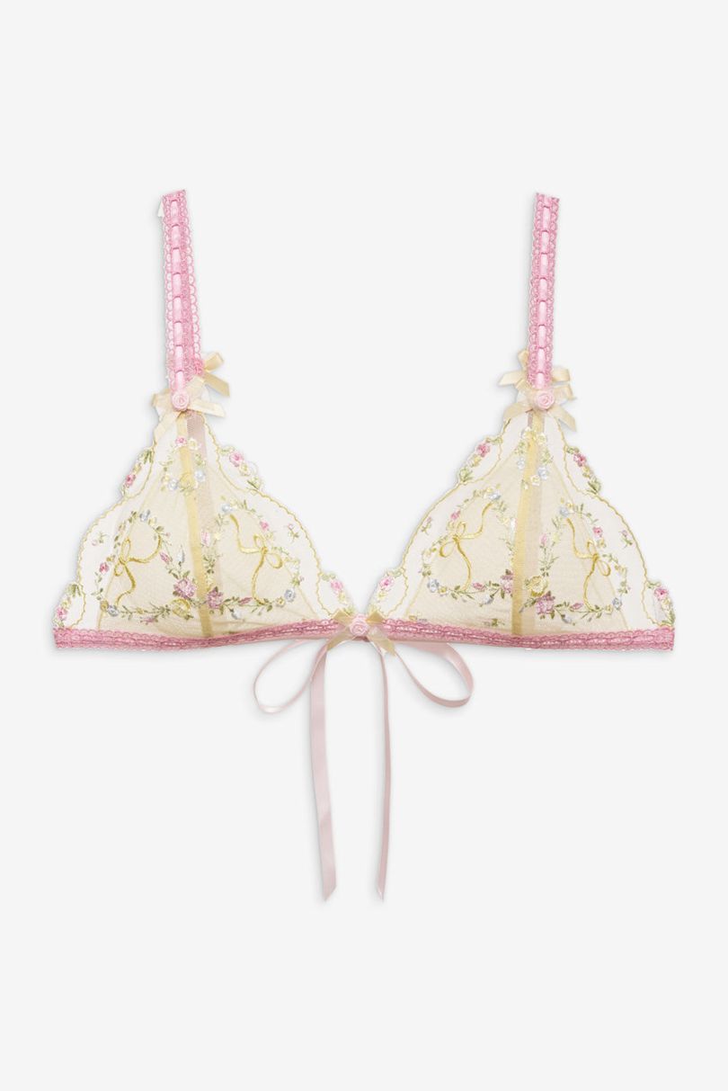 Yellow For Love & Lemons Sunny Bouquet Bralette | US-MFZD39018