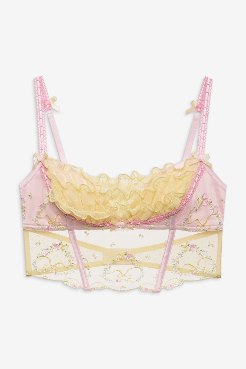 Yellow For Love & Lemons Sunny Bouquet Bustier | US-UEGW90748